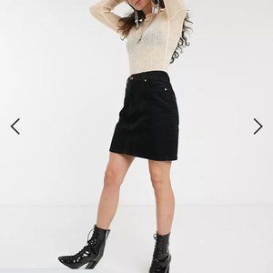 ASOS corduroy skirt in black, brand new w/ tags